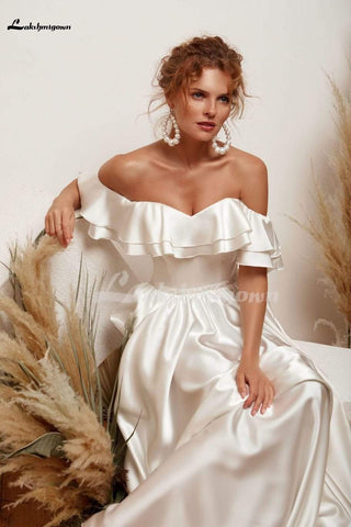 Baoleely Silk A-Line Wedding Dress Elegant