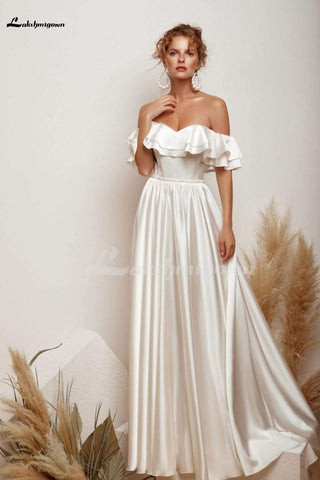 Baoleely Silk A-Line Wedding Dress Elegant