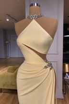 Robe de soirée longue sans manches, simple et élégante