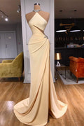 Robe de soirée longue sans manches, simple et élégante