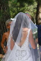 Robe de mariée élégante de plage, col simple, sans manches, style sirène, dos nu en dentelle et dentelle, robe de mariée simple et sans manches. 