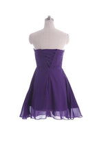 Robe de demoiselle d'honneur bustier en mousseline simple, robe de bal de fin d'année PG039