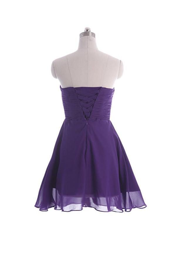 Robe de demoiselle d'honneur bustier en mousseline simple, robe de bal de fin d'année PG039