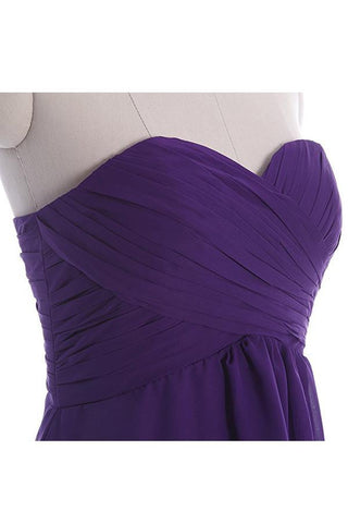Simply Chiffon Strapless Bridesmaid Dress Homecoming Dress PG039