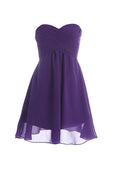 Robe de demoiselle d'honneur bustier en mousseline simple, robe de bal de fin d'année PG039