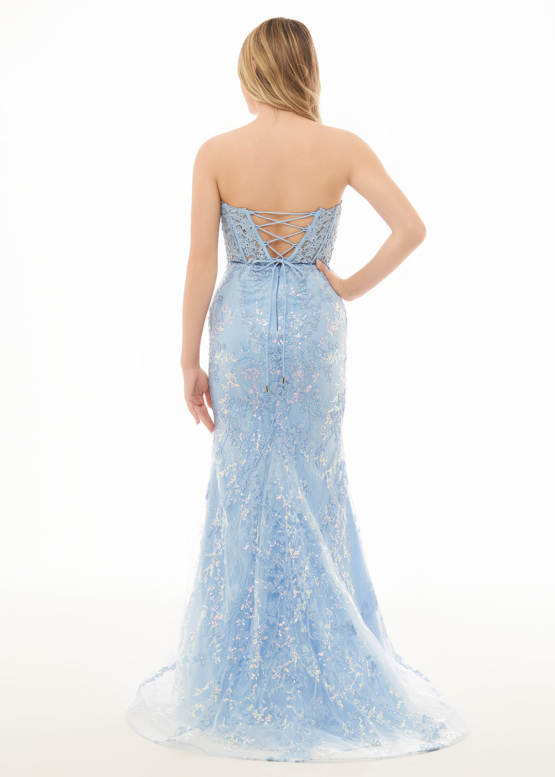 Terry | Vestidos largos de sirena con apliques de encaje y escote corazón negros