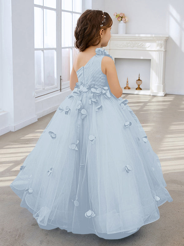 Vestido de princesa/vestido de tul hasta el suelo para niña de las flores 