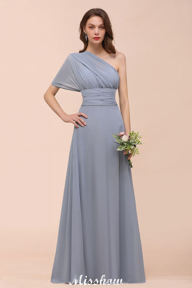 Vestido de dama de honor sin mangas, corte en A, vestido formal hasta el suelo