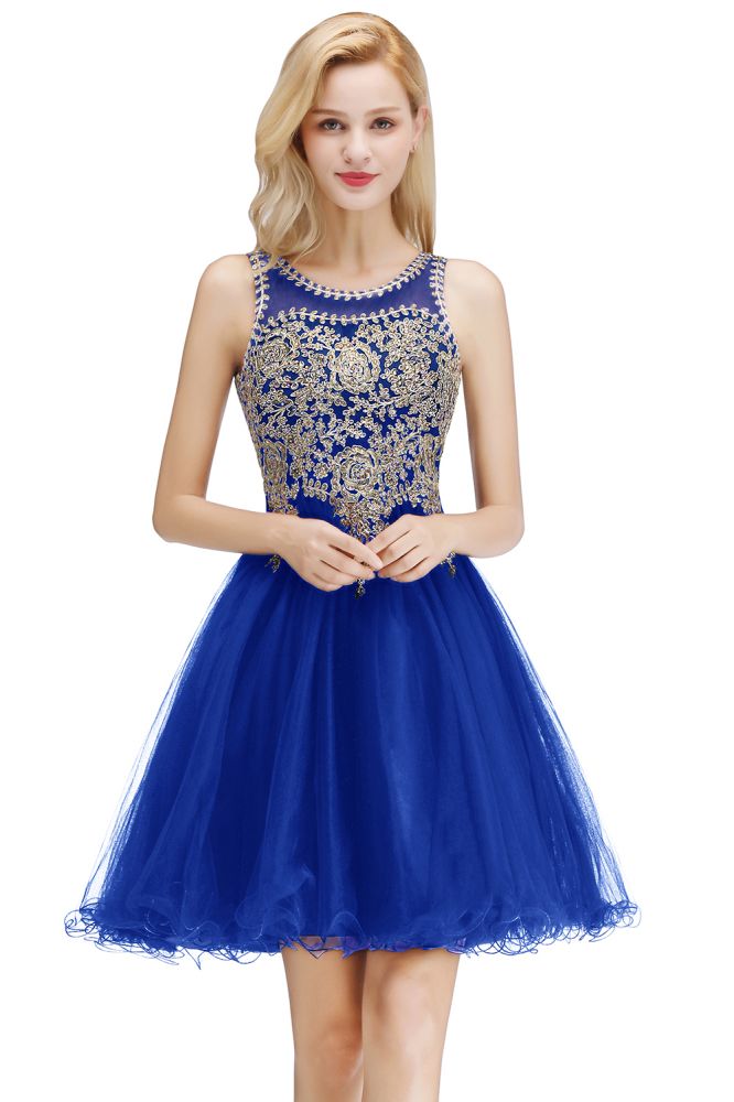 Robe de cocktail sans manches trapèze ornée de perles scintillantes, robe de bal de fin d'année