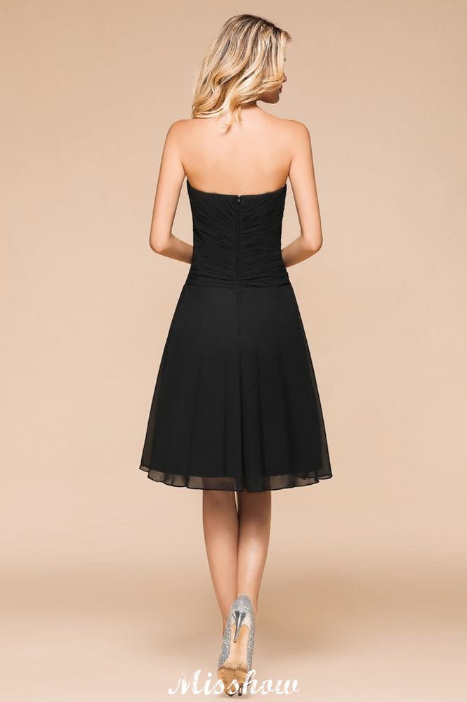 Robe de soirée sans manches Black Tie Affair, mini robe de demoiselle d'honneur