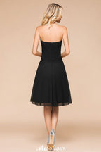 Robe de soirée sans manches Black Tie Affair, mini robe de demoiselle d'honneur
