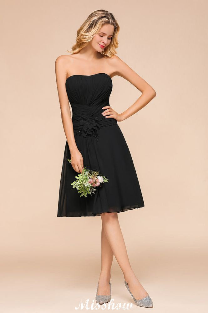 Robe de soirée sans manches Black Tie Affair, mini robe de demoiselle d'honneur
