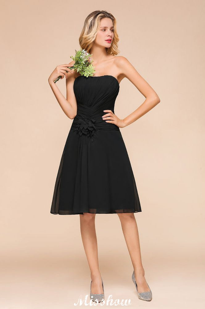 Robe de soirée sans manches Black Tie Affair, mini robe de demoiselle d'honneur