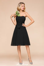 Robe de soirée sans manches Black Tie Affair, mini robe de demoiselle d'honneur