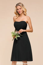 Robe de soirée sans manches Black Tie Affair, mini robe de demoiselle d'honneur