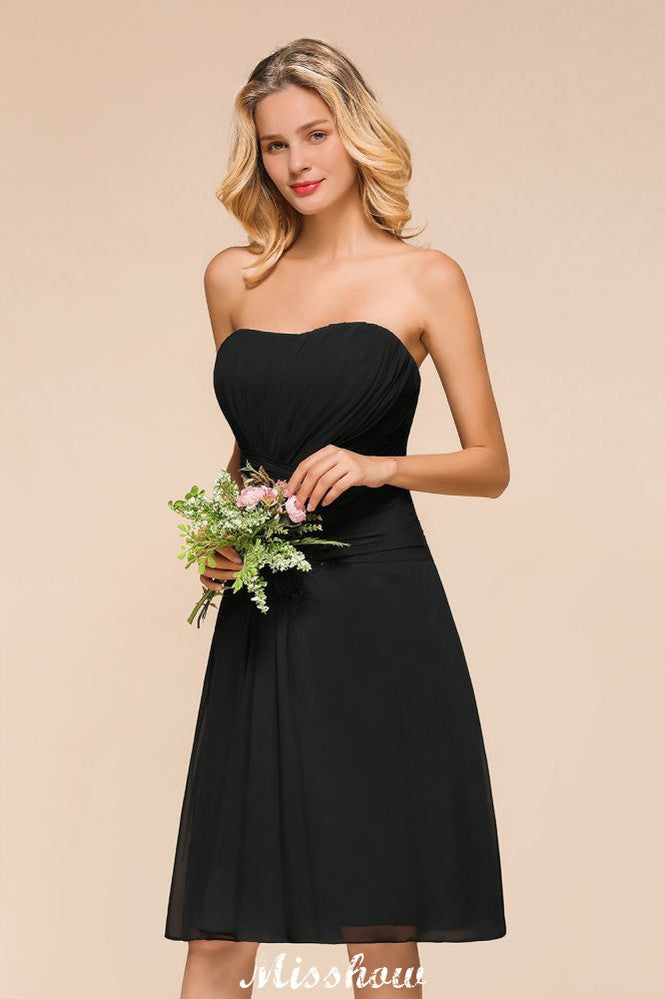 Robe de soirée sans manches Black Tie Affair, mini robe de demoiselle d'honneur