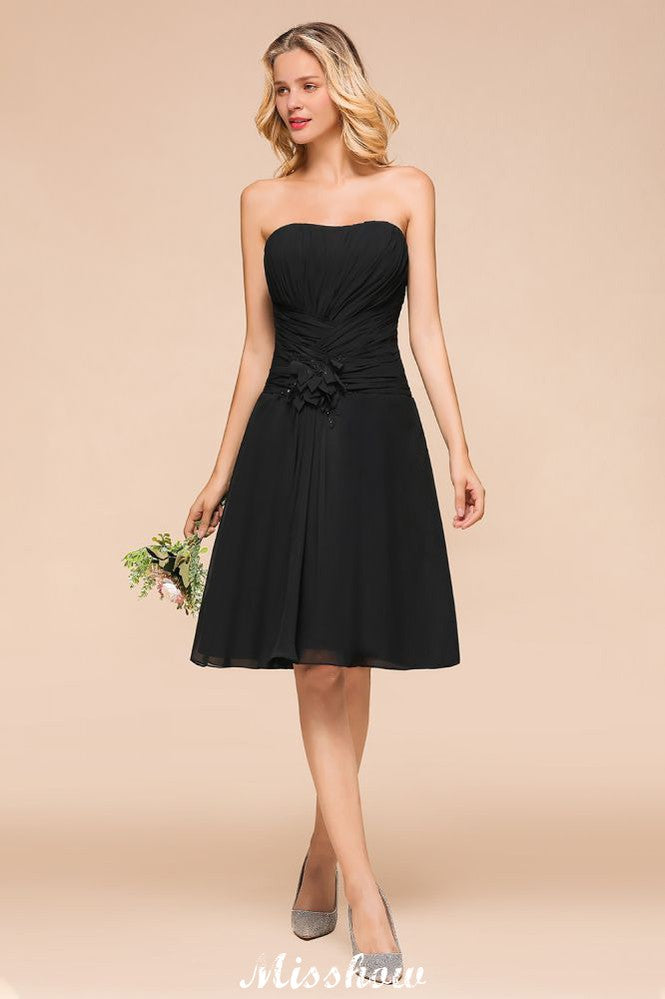 Robe de soirée sans manches Black Tie Affair, mini robe de demoiselle d'honneur