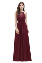 Robe de soirée maxi à bretelles spaghetti, coupe bateau, sequins et mousseline, robe de demoiselle d'honneur