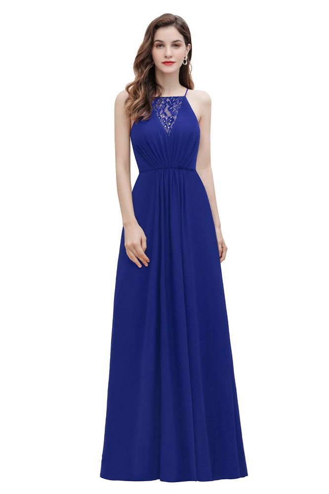 Robe de soirée maxi à bretelles spaghetti, coupe bateau, sequins et mousseline, robe de demoiselle d'honneur