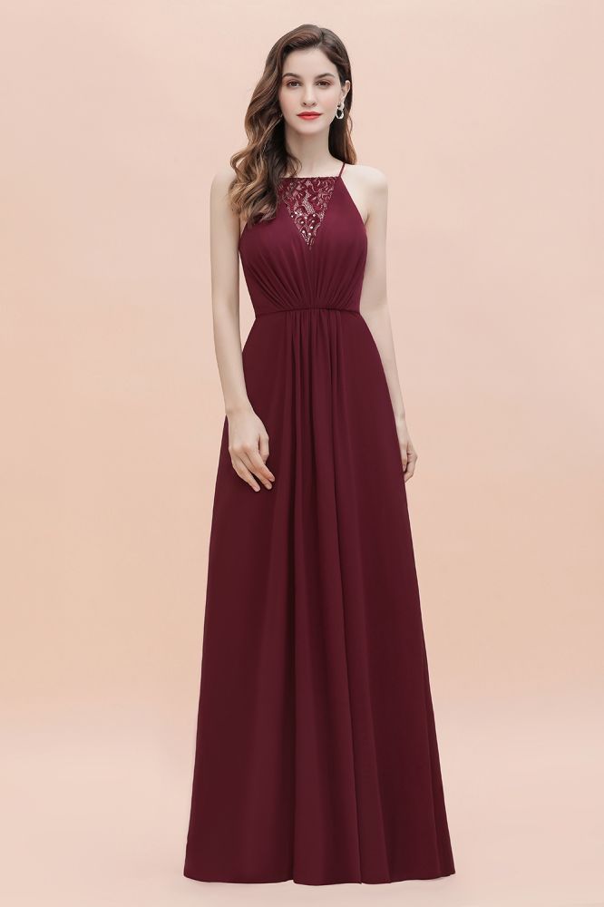 Robe de soirée maxi à bretelles spaghetti, coupe bateau, sequins et mousseline, robe de demoiselle d'honneur
