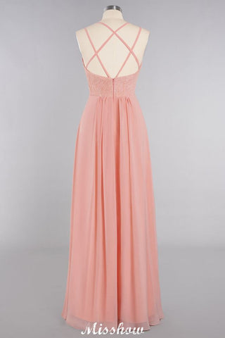 Vestido de dama de honor ajustado de tirantes finos con abertura lateral, color azul cielo, escote en V, ideal para bodas y fiestas.