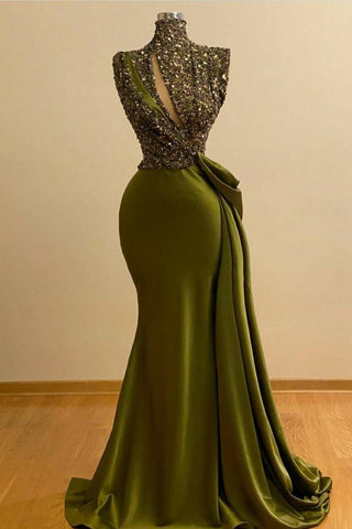 Sparkly Green Sequins Mermaid Prom Dresses