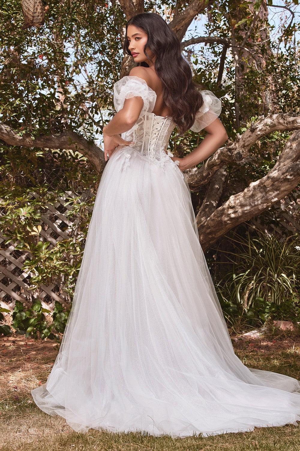 Robe de mariée bustier à fleurs