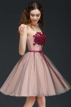 Robe de princesse bustier en tulle longueur genou pour bal de fin d'année