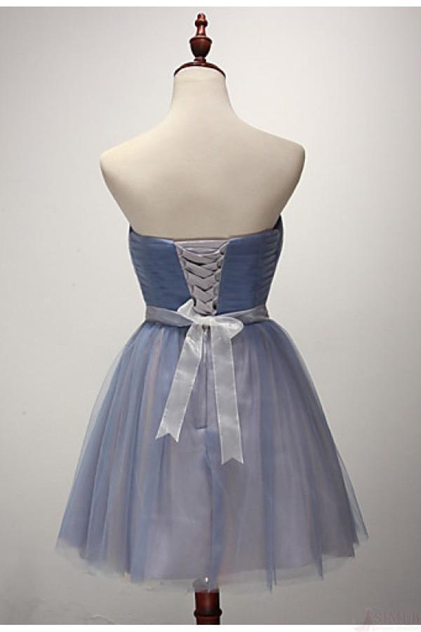Robe de cocktail mini sans bretelles pour le bal de promo PG112