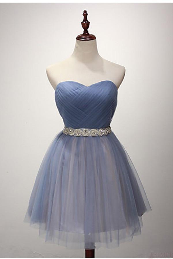 Robe de cocktail mini sans bretelles pour le bal de promo PG112