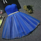 Vestido de fiesta corto rosa rubor sin tirantes con escote corazón PD304