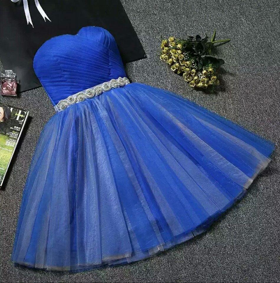 Vestido de fiesta corto rosa rubor sin tirantes con escote corazón PD304