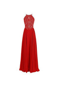 Vestidos de gala con tirantes, pedrería y espalda descubierta PG263