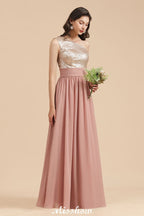 Elegante vestido de fiesta de noche de gasa con lentejuelas y un solo hombro