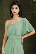 Stylish Split Front One-shoulder Tulle Aline Prom dress