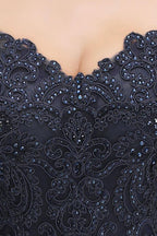 Stylish Straps Aline Beading Evening Maxi Dress Sleeveless V-Neck Wedding Guest Dress