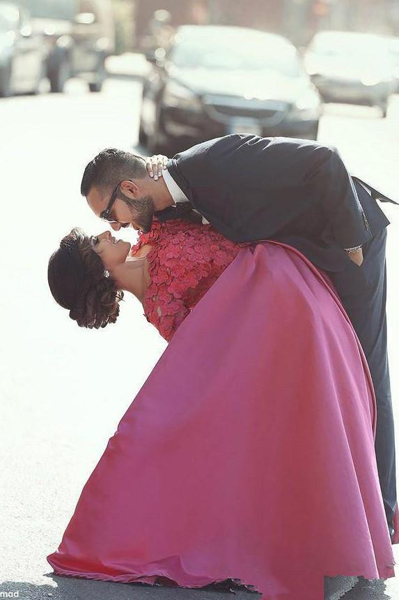 Gorgeous Satin Off Shoulder Long Sleeves Prom Dresses with Appliques