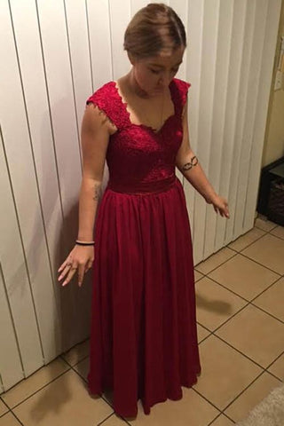 Robes de demoiselle d'honneur longues en mousseline perlée, coupe trapèze, manches courtes, disponibles en ligne