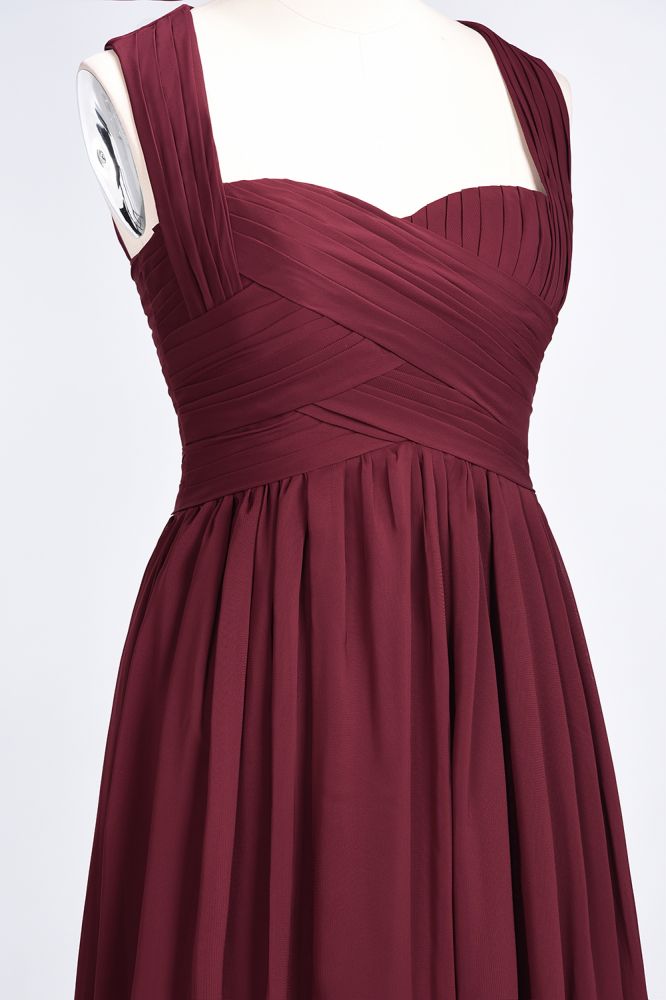 Sweetheart Bungurdy Tiered Lace Prom Dresses | Simple Cap Sleeves A-Line Evening Dresses