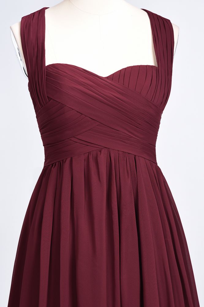Sweetheart Bungurdy Tiered Lace Prom Dresses | Simple Cap Sleeves A-Line Evening Dresses