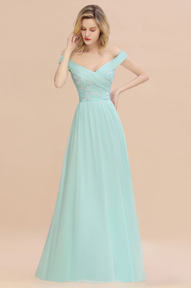 Vestido de fiesta sencillo con volantes y escote corazón, vestido de dama de honor corte A con hombros descubiertos