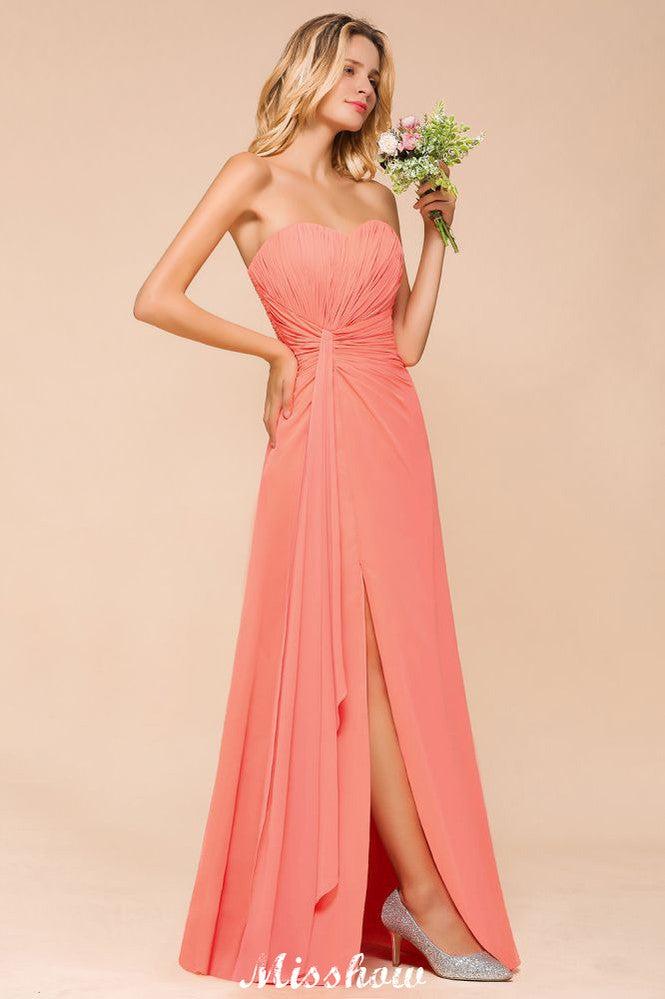 Robe de demoiselle d'honneur bustier à volants en mousseline, longue robe de demoiselle d'honneur