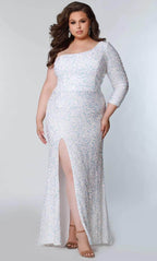 Asymmetric Sequin Formal Dress