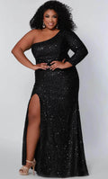 Asymmetric Sequin Formal Dress