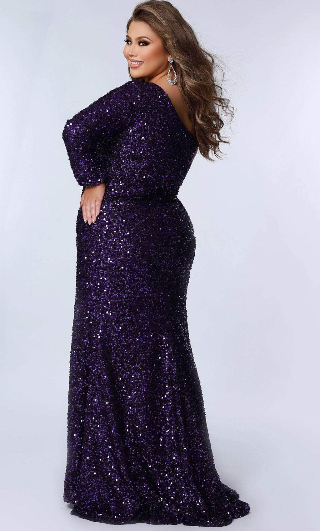 Asymmetric Sequin Formal Dress