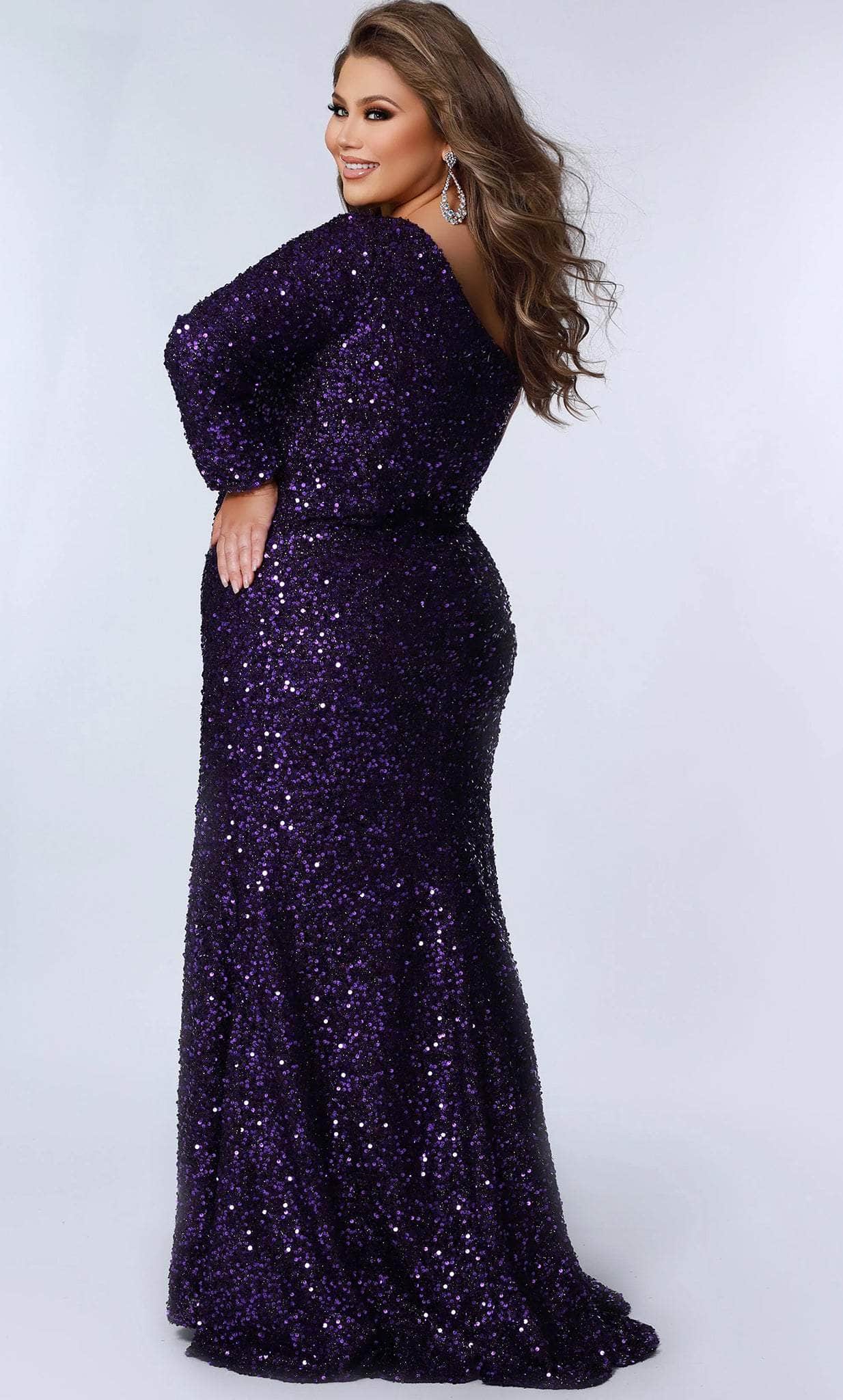 Asymmetric Sequin Formal Dress