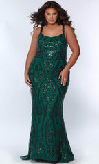 Sequined Scoop Formal Gown