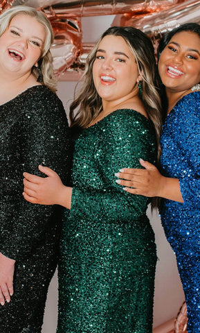 Robe de soirée asymétrique à sequins