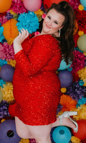 Robe de soirée asymétrique à sequins