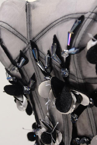 Tulle Gray Short Prom Dress Homecoming Dress Coktail Dress PG130